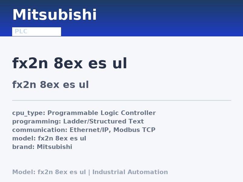 Mitsubishi fx2n 8ex es ul