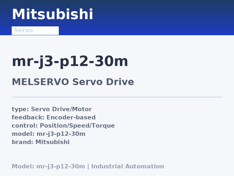 Mitsubishi MR-J3-P12-30M