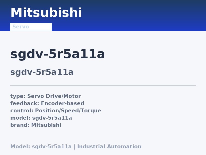 Mitsubishi SGDV-5R5A11A