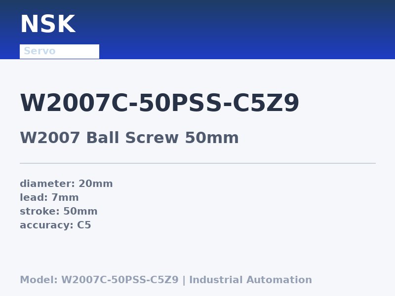 NSK W2007C-50PSS-C5Z9