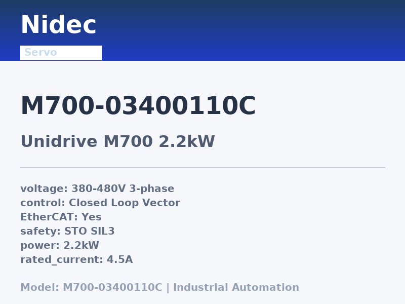 Nidec M700-03400110C