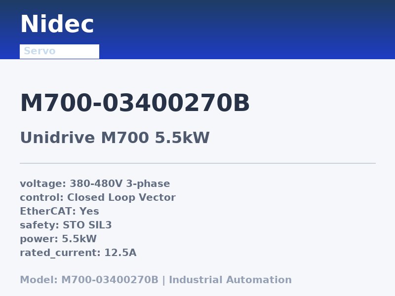 Nidec M700-03400270B