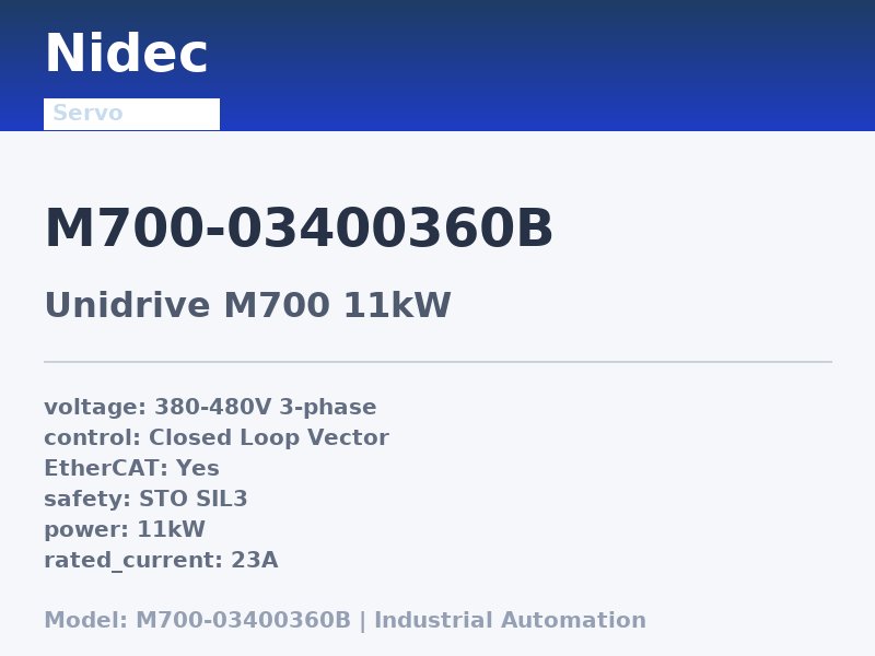 Nidec M700-03400360B