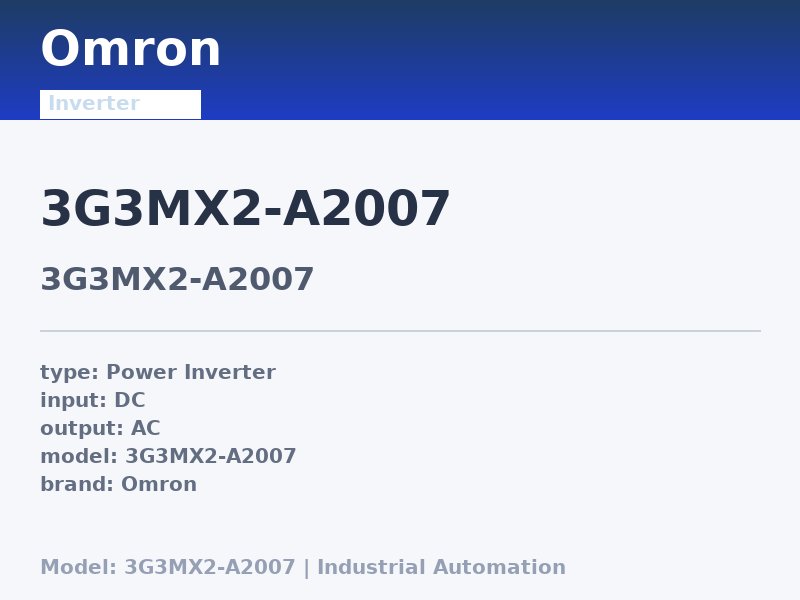 Omron 3G3MX2-A2007