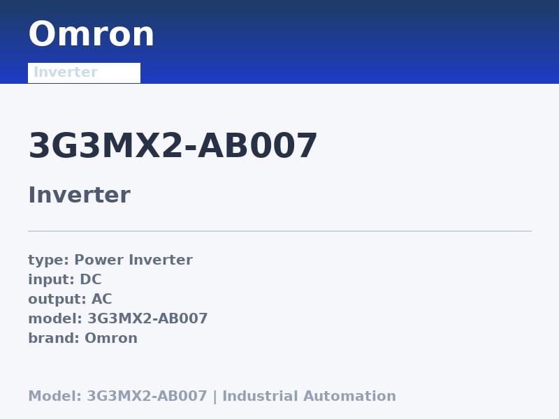 Omron 3G3MX2-AB007