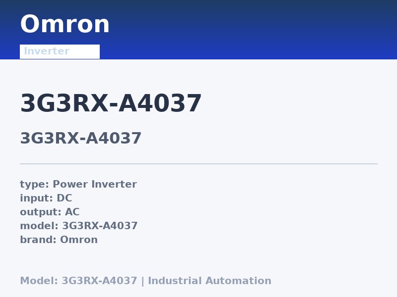 Omron 3G3RX-A4037