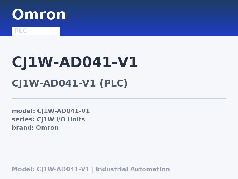 Omron CJ1W-AD041-V1