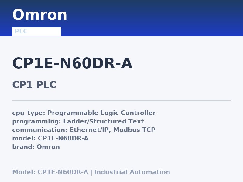 Omron CP1E-N60DR-A