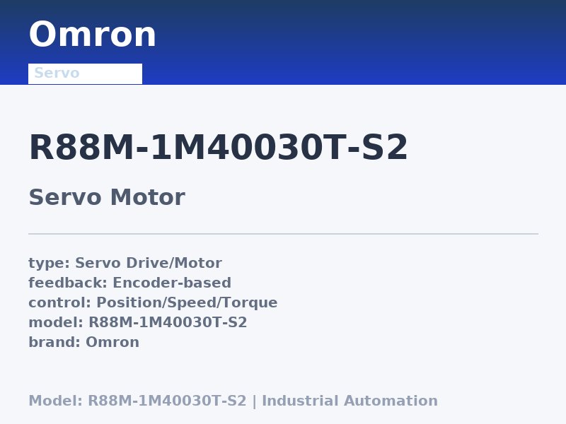 Omron R88M-1M40030T-S2