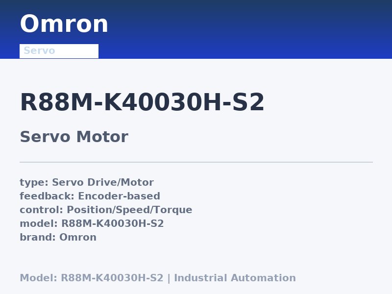 Omron R88M-K40030H-S2