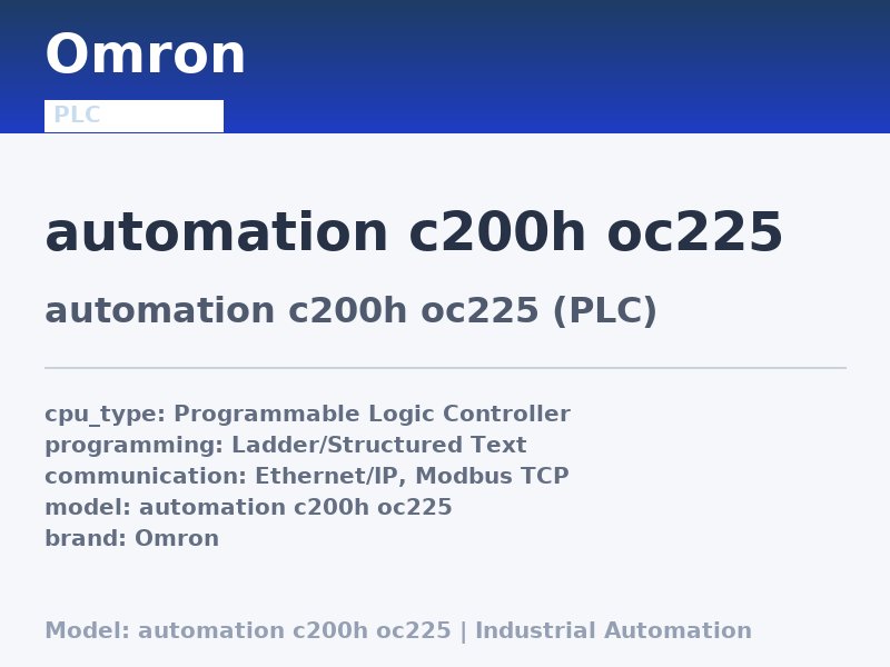 Omron automation c200h oc225