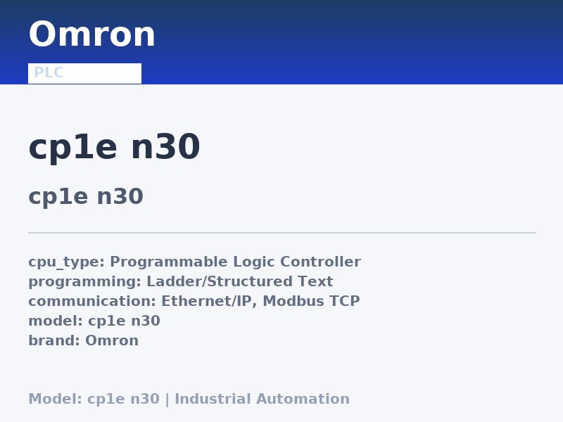 Omron cp1e n30