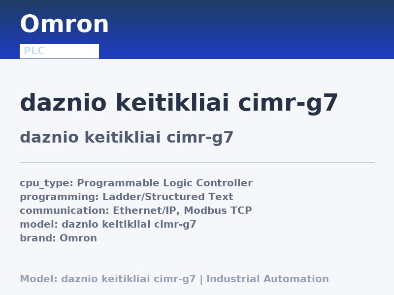 Omron daznio keitikliai cimr-g7