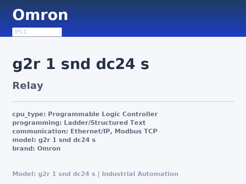 Omron g2r 1 snd dc24 s