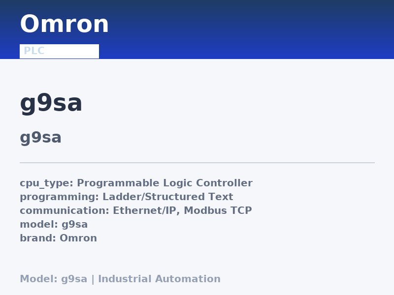 Omron G9SA