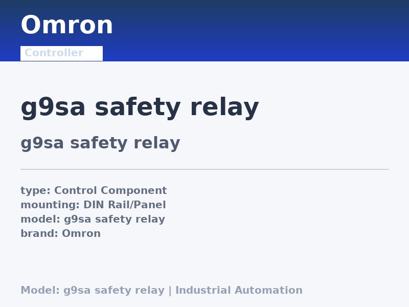 Omron g9sa safety relay