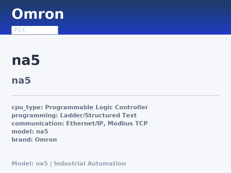 Omron NA5