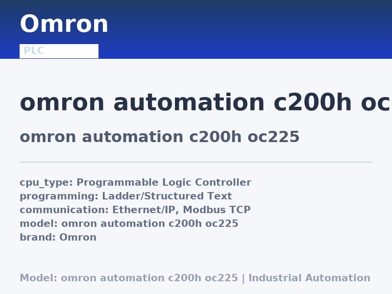 Omron omron automation c200h oc225