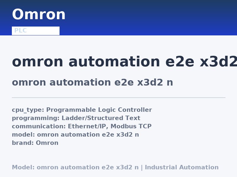 Omron omron automation e2e x3d2 n