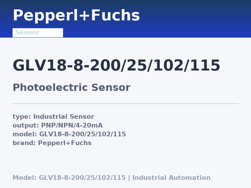 Pepperl+Fuchs GLV18-8-200/25/102/115