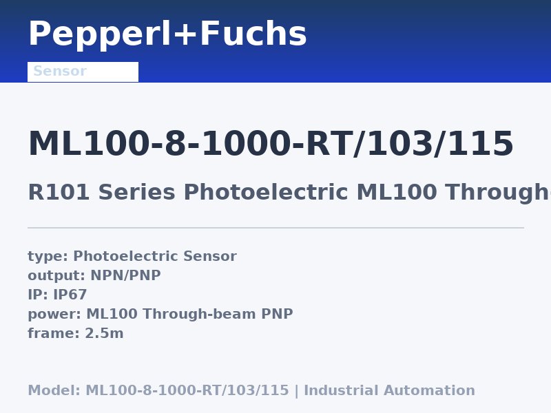Pepperl+Fuchs ML100-8-1000-RT/103/115