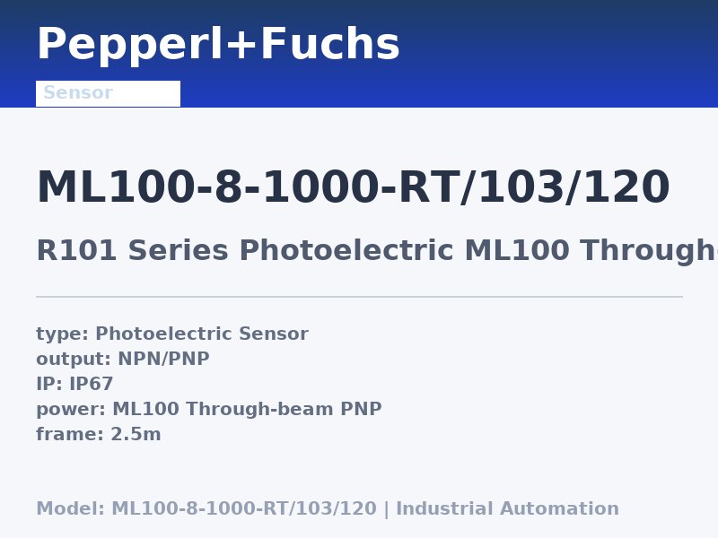 Pepperl+Fuchs ML100-8-1000-RT/103/120