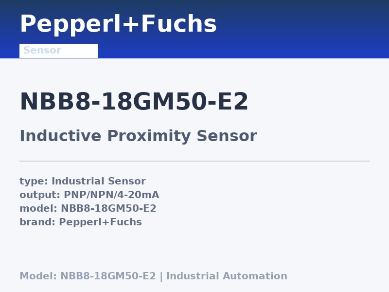 Pepperl+Fuchs NBB8-18GM50-E2