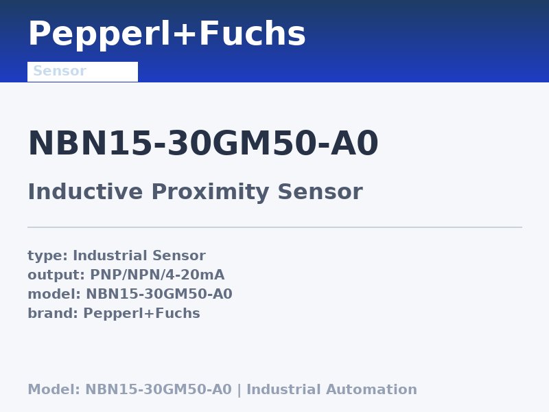 Pepperl+Fuchs NBN15-30GM50-A0