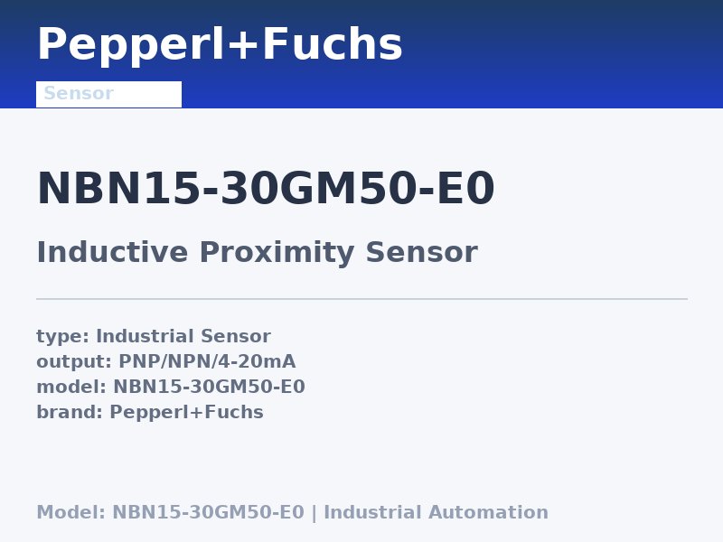 Pepperl+Fuchs NBN15-30GM50-E0
