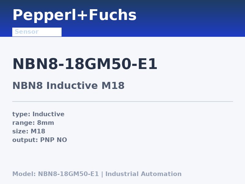 Pepperl+Fuchs NBN8-18GM50-E1