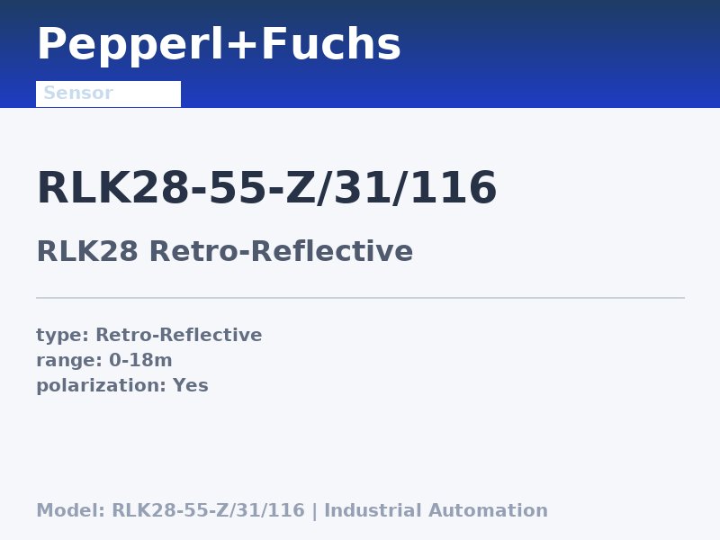 Pepperl+Fuchs RLK28-55-Z/31/116