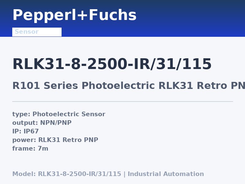 Pepperl+Fuchs RLK31-8-2500-IR/31/115