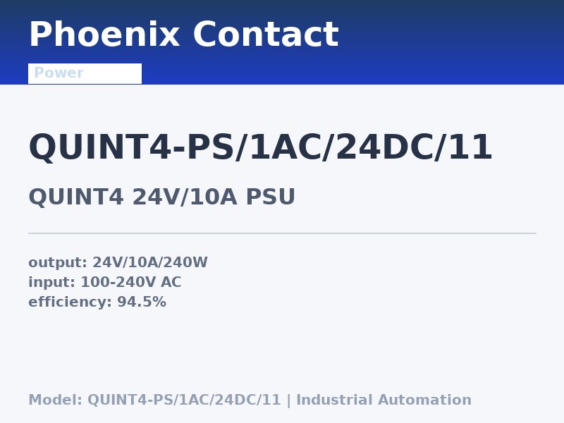 Phoenix Contact QUINT4-PS/1AC/24DC/11