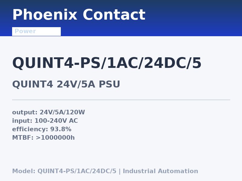 Phoenix Contact QUINT4-PS/1AC/24DC/5