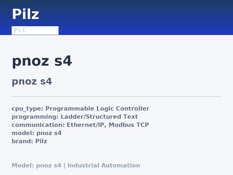 Pilz pnoz s4