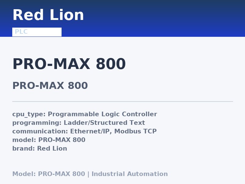 Red Lion PRO-MAX 800