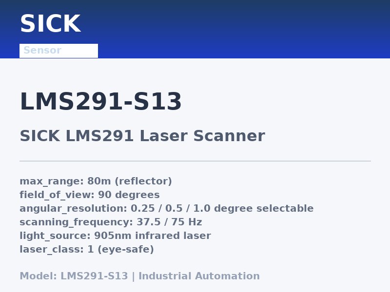 SICK LMS291-S13