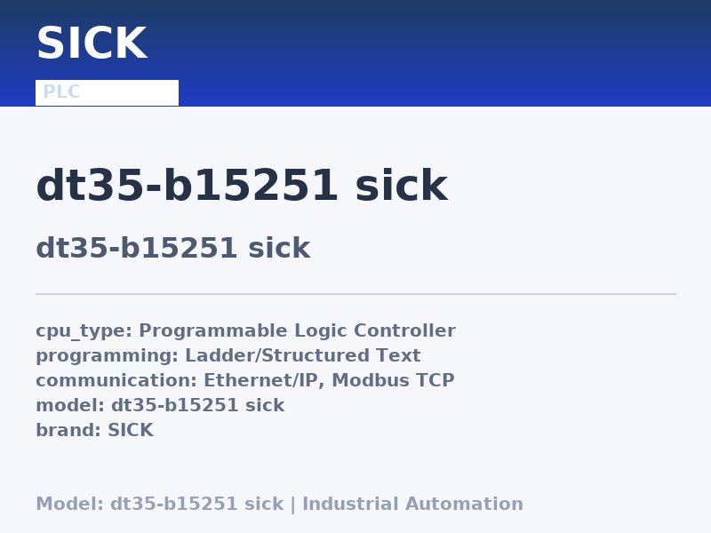 SICK dt35-b15251 sick