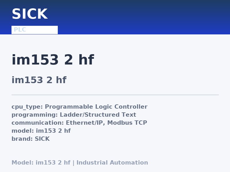 SICK im153 2 hf