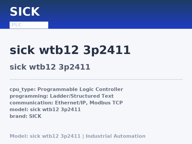 SICK sick wtb12 3p2411
