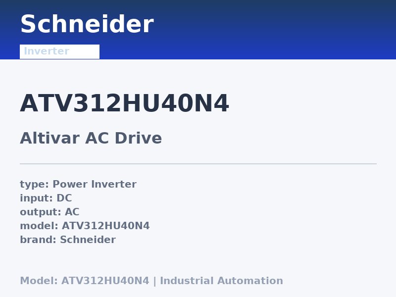 Schneider ATV312HU40N4
