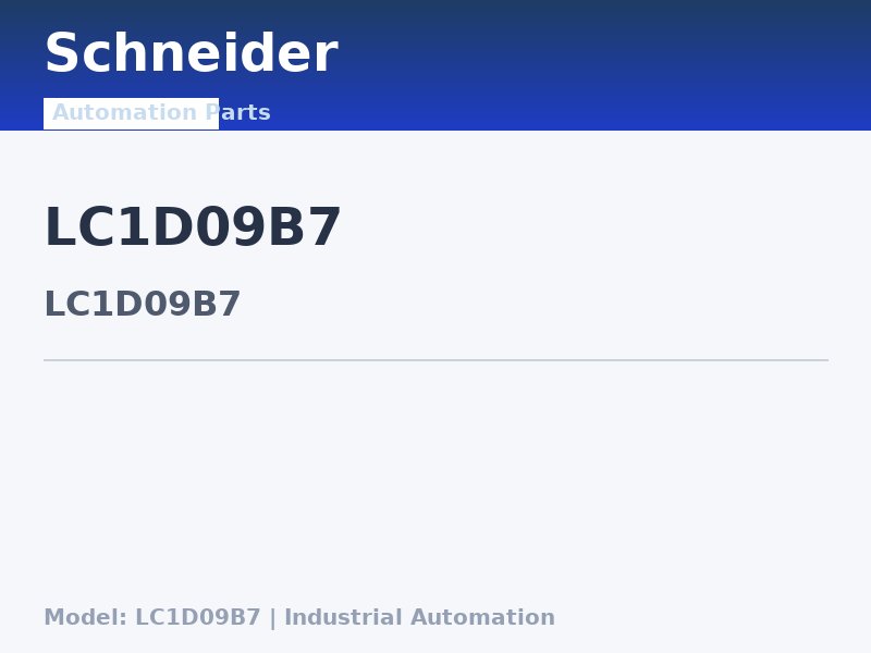 Schneider LC1D09B7