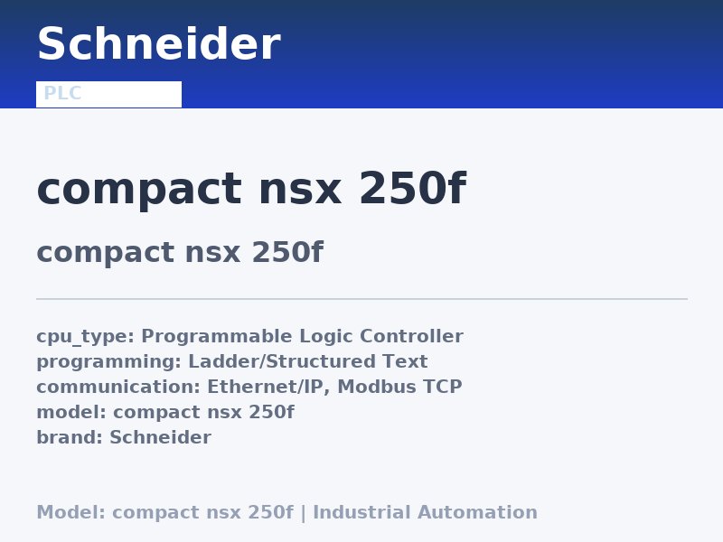 Schneider COMPACT-NSX-250F