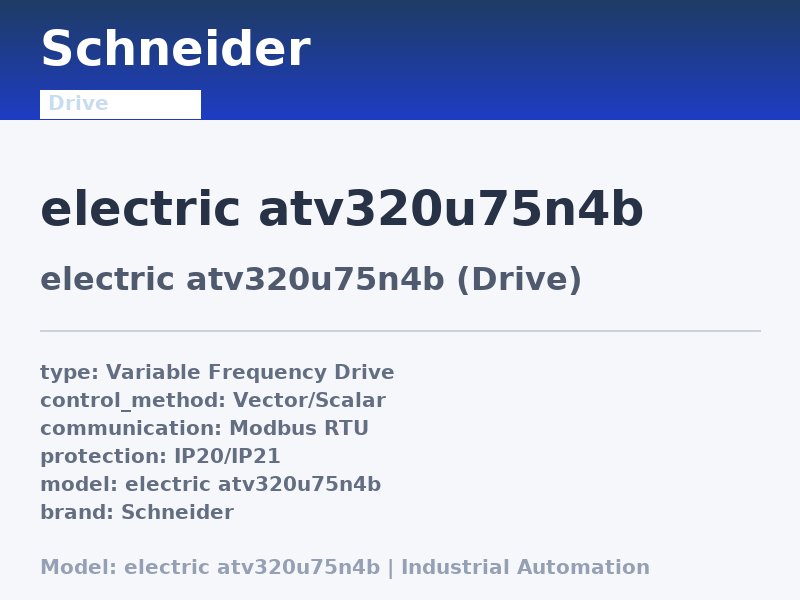 Schneider electric atv320u75n4b