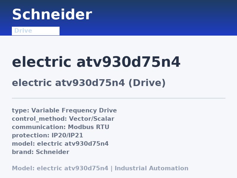 Schneider electric atv930d75n4