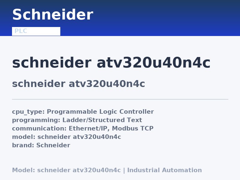 Schneider schneider atv320u40n4c