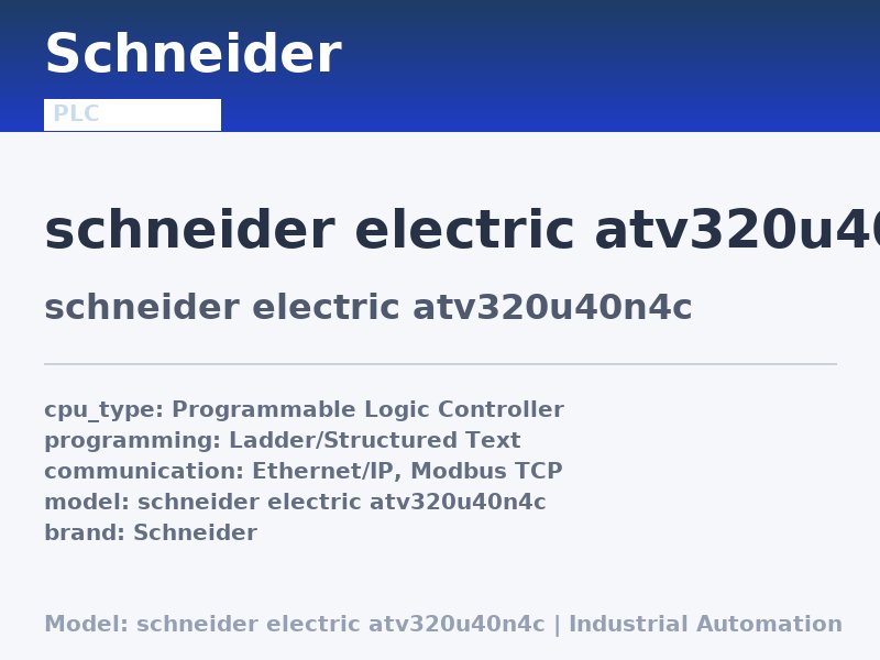 Schneider schneider electric atv320u40n4c