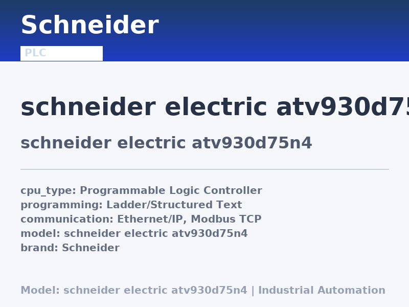 Schneider schneider electric atv930d75n4