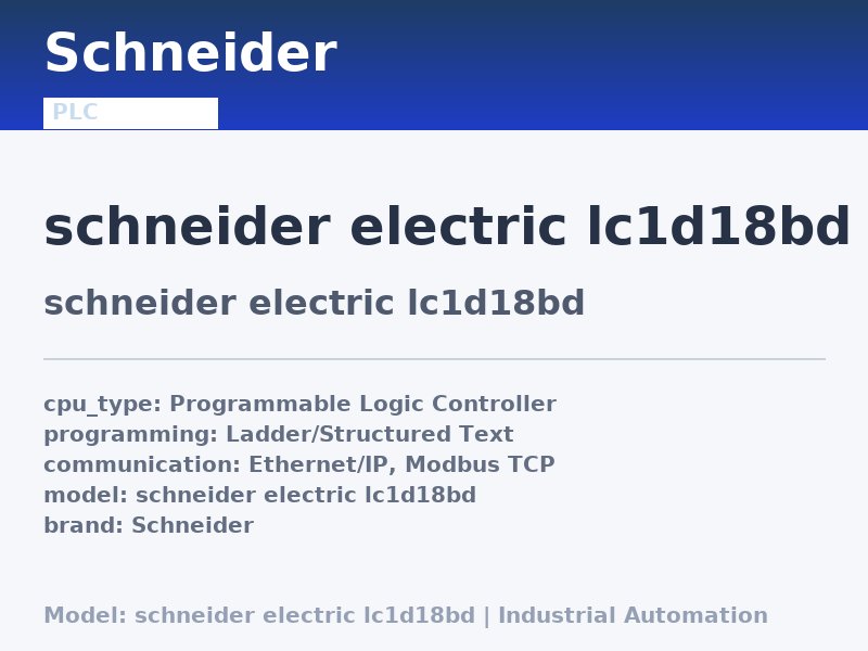 Schneider schneider electric lc1d18bd