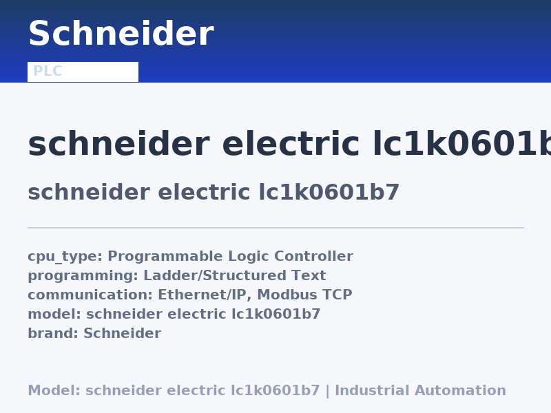 Schneider schneider electric lc1k0601b7